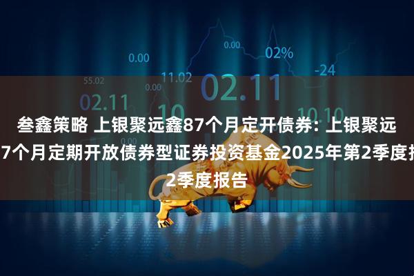 叁鑫策略 上银聚远鑫87个月定开债券: 上银聚远鑫87个月定期开放债券型证券投资基金2025年第2季度报告